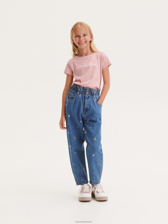 trandafir prăfuit Reserved fetelor îmbrăcăminte tricou cu imprimeu 648HZ1804