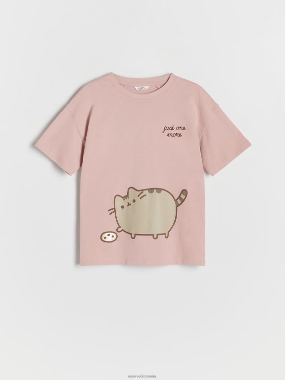 trandafir prăfuit Reserved fetelor îmbrăcăminte tricou pusheen 648HZ1791