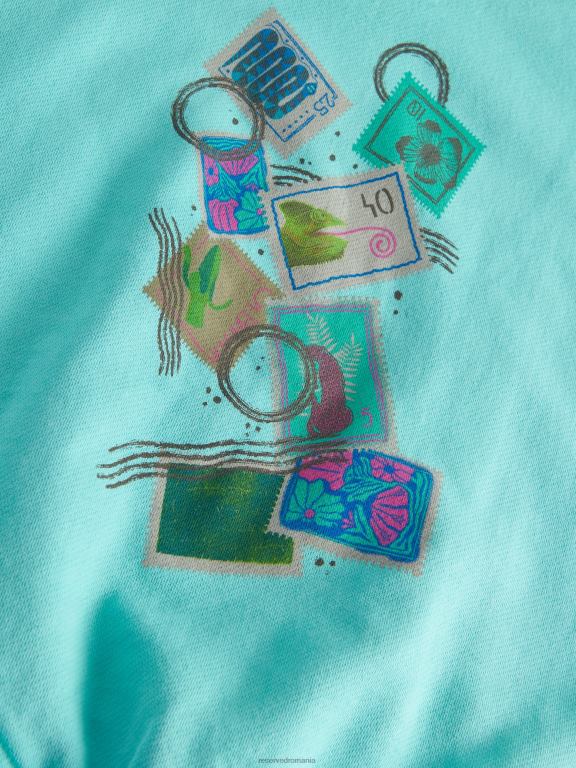 turcoaz Reserved băieți îmbrăcăminte hanorac supradimensionat 648HZ2213