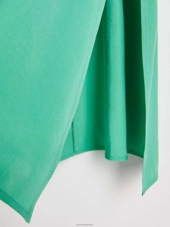 turcoaz Reserved femei îmbrăcăminte rochie midi cu centura 648HZ63