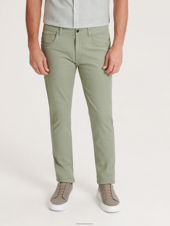 turcoaz deschis Reserved bărbați îmbrăcăminte pantaloni din bumbac slim fit 648HZ1130