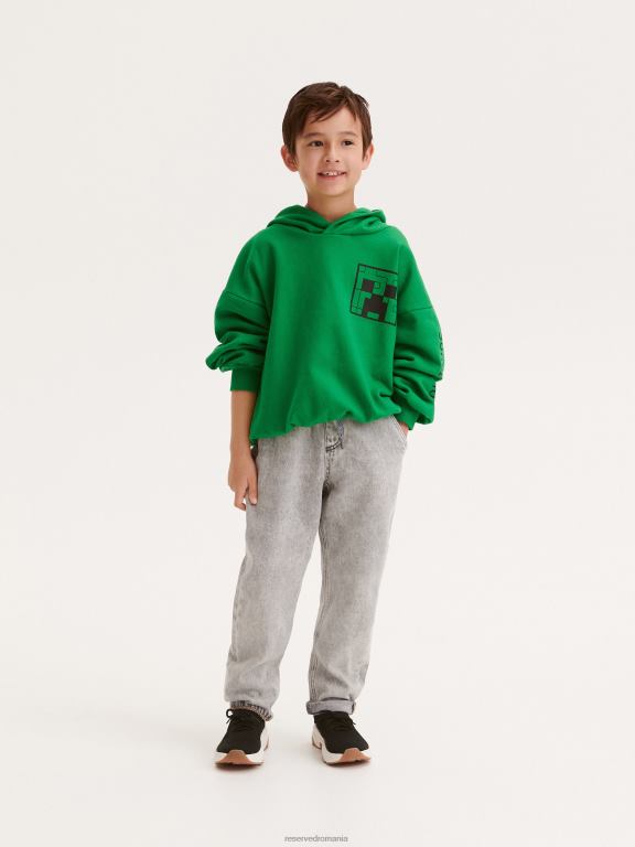 verde Reserved băieți îmbrăcăminte hanorac supradimensionat minecraft 648HZ2085