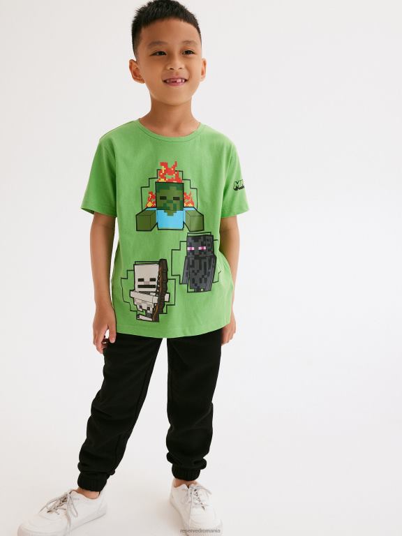verde Reserved băieți îmbrăcăminte tricou supradimensionat minecraft 648HZ2084