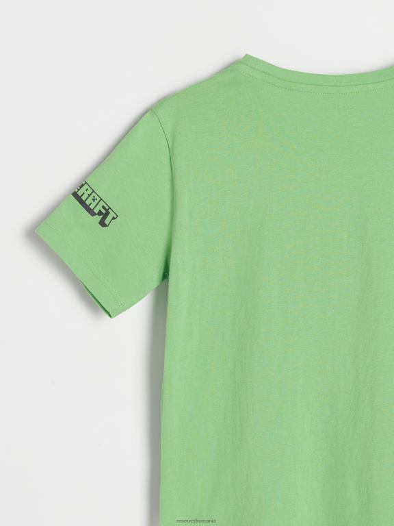 verde Reserved băieți îmbrăcăminte tricou supradimensionat minecraft 648HZ2084