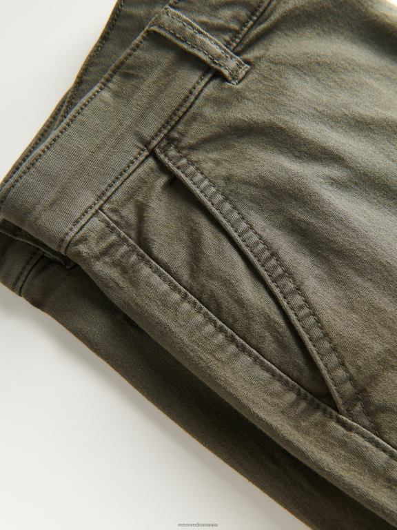 verde Reserved bărbați îmbrăcăminte pantaloni cargo subțiri 648HZ1486