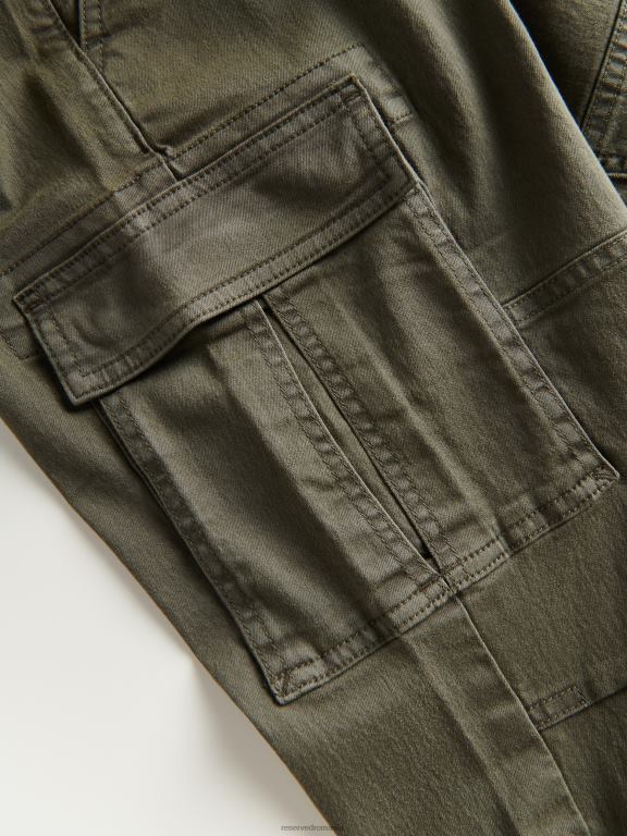 verde Reserved bărbați îmbrăcăminte pantaloni cargo subțiri 648HZ1486
