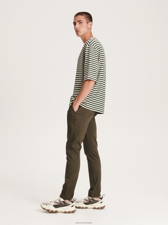 verde Reserved bărbați îmbrăcăminte pantaloni chino slim fit noi 648HZ1478