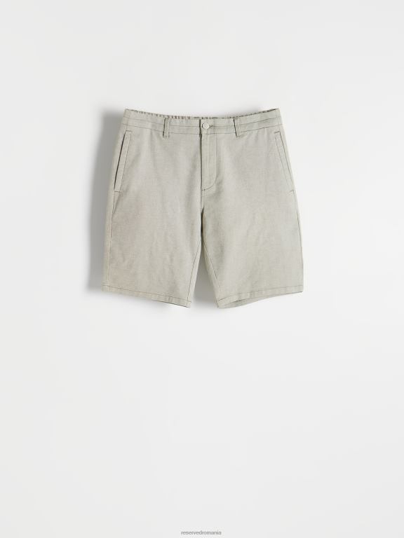 verde Reserved bărbați îmbrăcăminte pantaloni scurți chino slim 648HZ1412