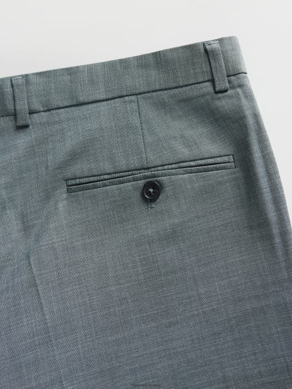 verde Reserved bărbați îmbrăcăminte pantaloni slim cu pliu presat 648HZ1133