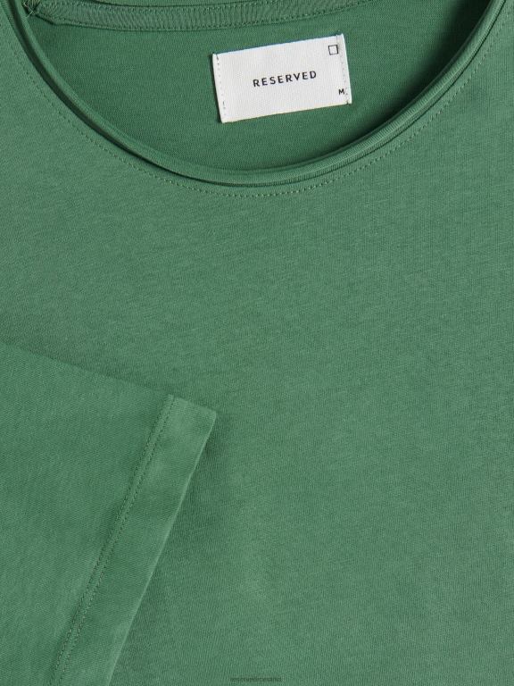 verde Reserved bărbați îmbrăcăminte tricou supradimensionat 648HZ1281