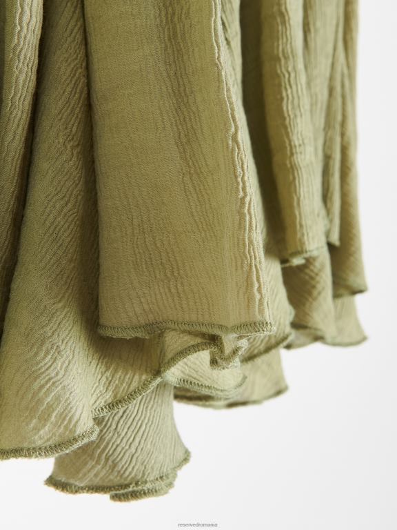 verde Reserved femei îmbrăcăminte fusta mini bogata in vascoza 648HZ75