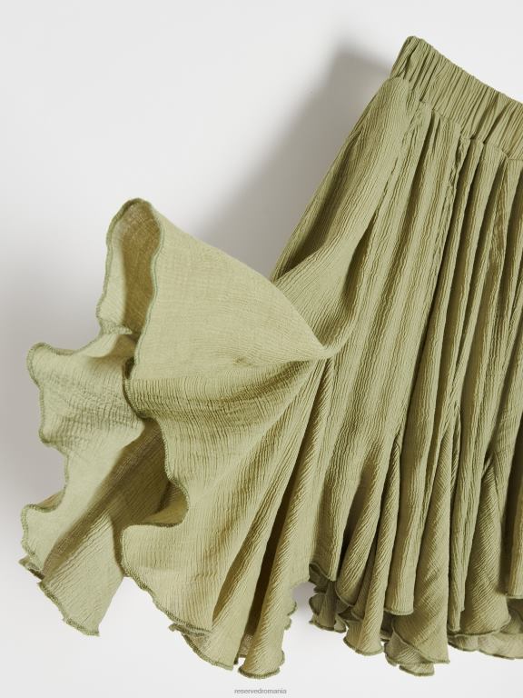 verde Reserved femei îmbrăcăminte fusta mini bogata in vascoza 648HZ75