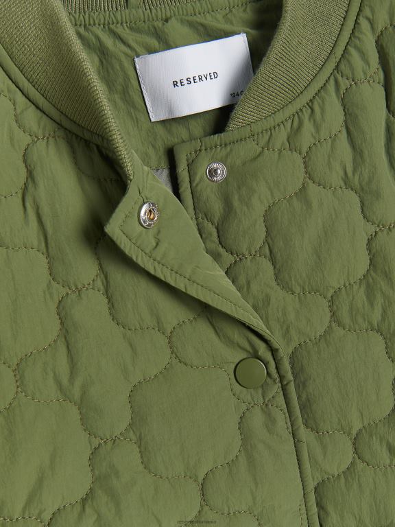 verde Reserved fetelor îmbrăcăminte jachetă cu matlasare decorativă 648HZ1704