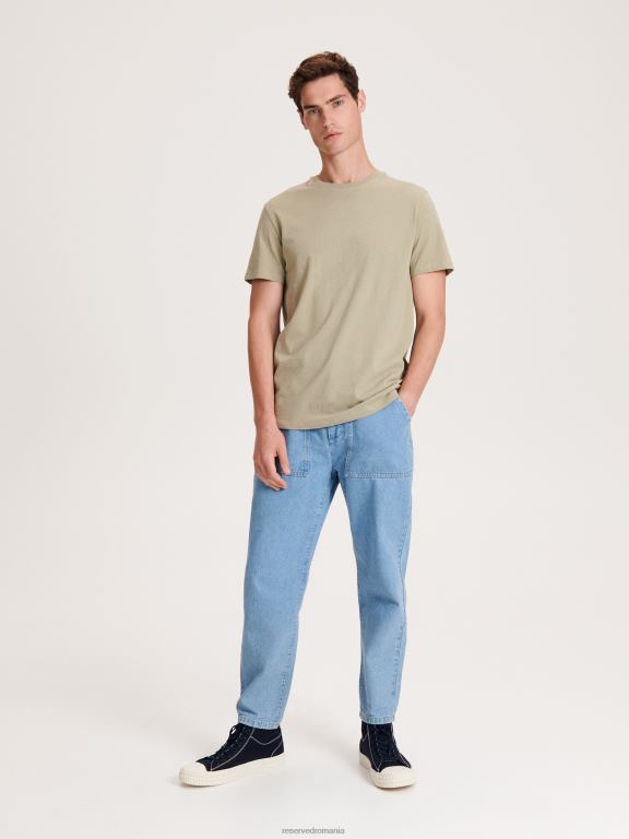 verde deschis Reserved bărbați îmbrăcăminte tricou cu potrivire regulată în stil nou 648HZ1191