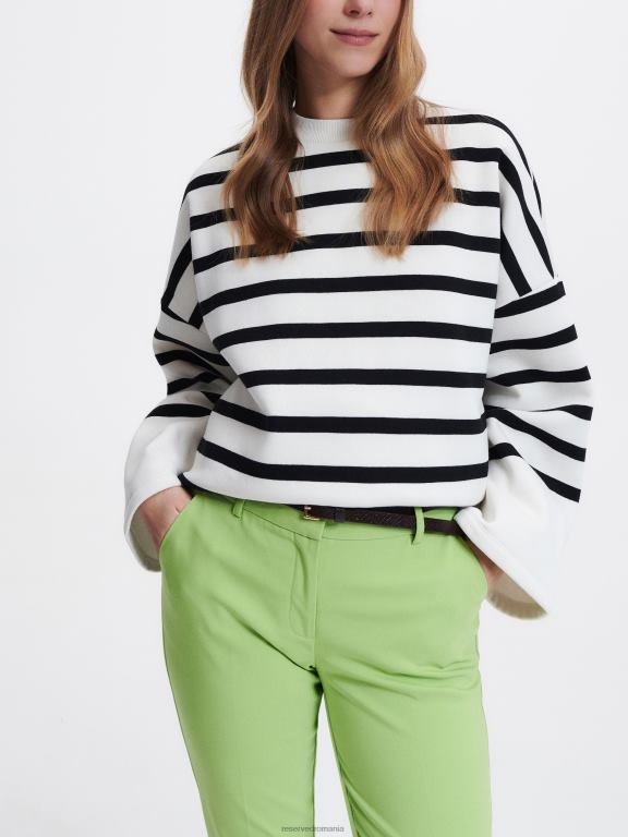 verde deschis Reserved femei îmbrăcăminte pantaloni de tigara cu centura 648HZ718