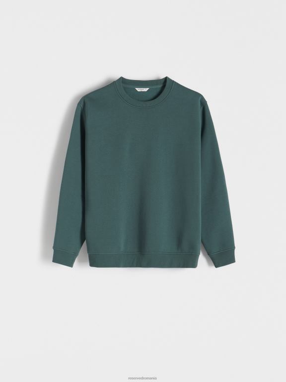 verde inchis Reserved bărbați îmbrăcăminte hanorac simplu din bumbac bogat 648HZ1592