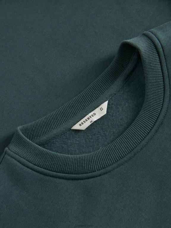 verde inchis Reserved bărbați îmbrăcăminte hanorac simplu din bumbac bogat 648HZ1592