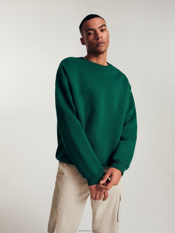 verde inchis Reserved bărbați îmbrăcăminte hanorac simplu din bumbac bogat 648HZ1602