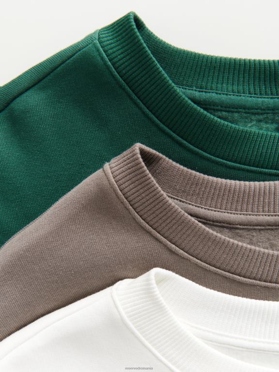 verde inchis Reserved bărbați îmbrăcăminte hanorac simplu din bumbac bogat 648HZ1602