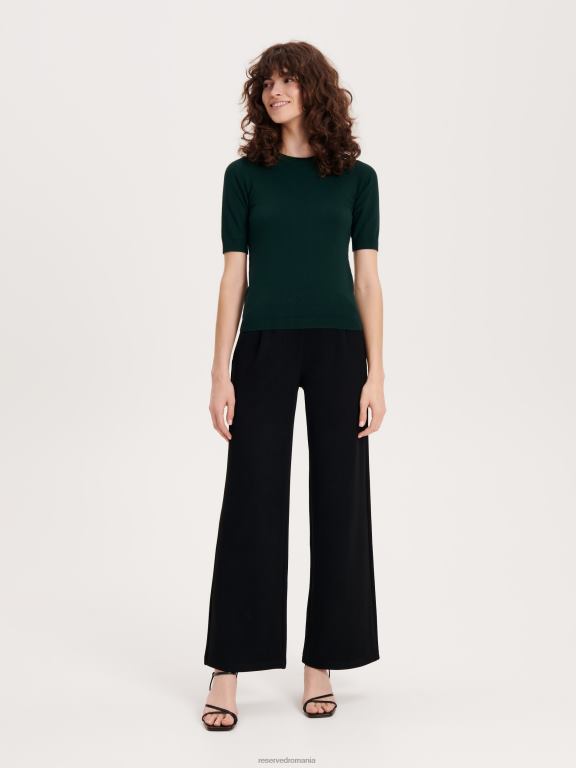 verde inchis Reserved femei îmbrăcăminte bluză bogată în viscoză 648HZ297