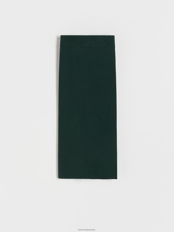 verde inchis Reserved femei îmbrăcăminte fusta midi din jerseu 648HZ539