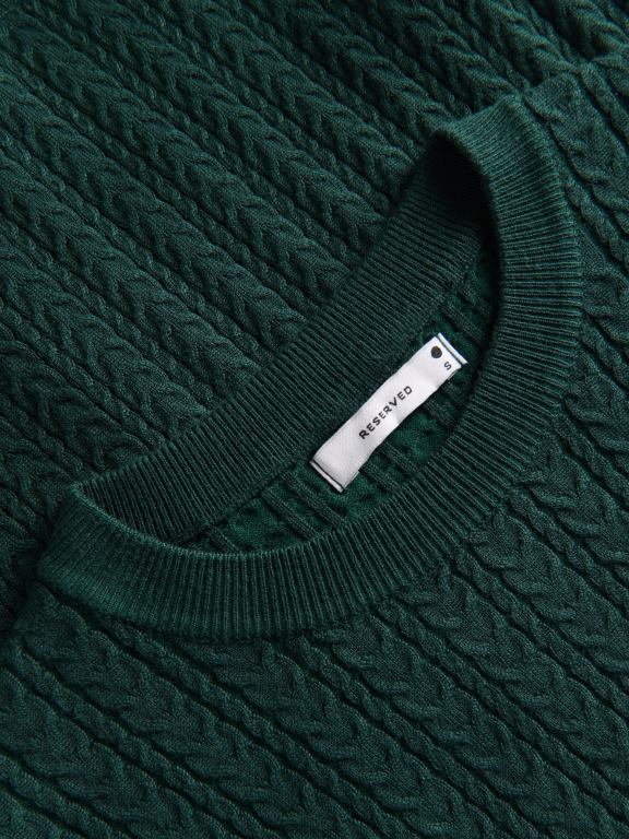 verde inchis Reserved femei îmbrăcăminte jumper bogat în viscoză 648HZ117