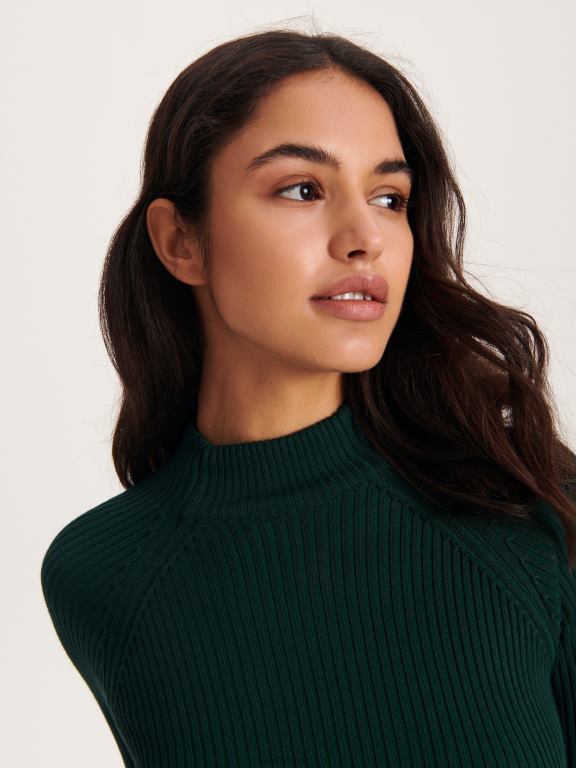 verde inchis Reserved femei îmbrăcăminte rochie mini din jerseu 648HZ205