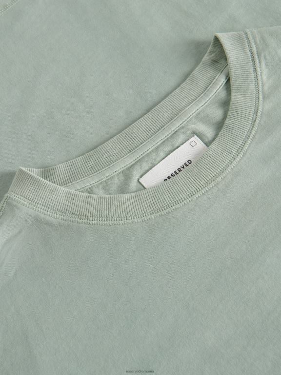 verde oțel Reserved bărbați îmbrăcăminte tricou supradimensionat 648HZ1160