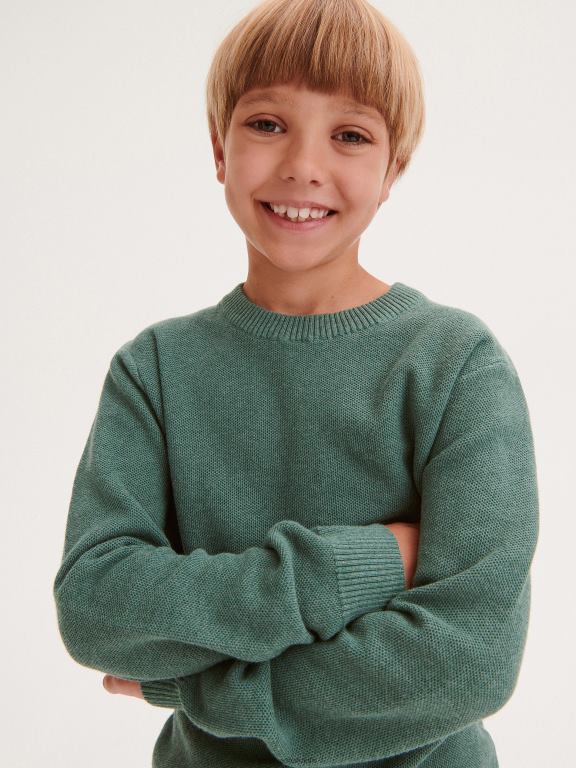 verde palid Reserved băieți îmbrăcăminte jumper melange 648HZ2093