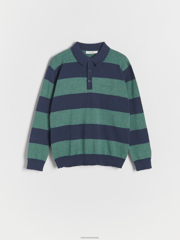verde palid Reserved băieți îmbrăcăminte jumper polo melange 648HZ2117