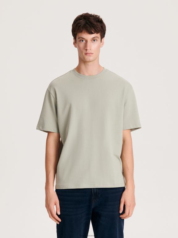 verde palid Reserved bărbați îmbrăcăminte tricou boxy 648HZ1216