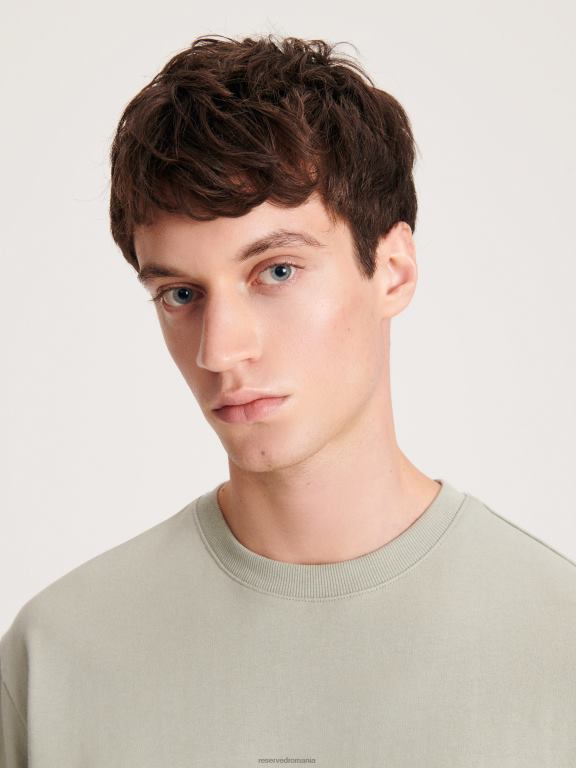 verde palid Reserved bărbați îmbrăcăminte tricou boxy 648HZ1216