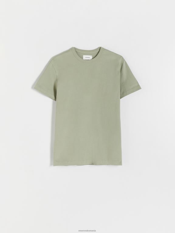 verde palid Reserved bărbați îmbrăcăminte tricou cu potrivire regulata 648HZ1241