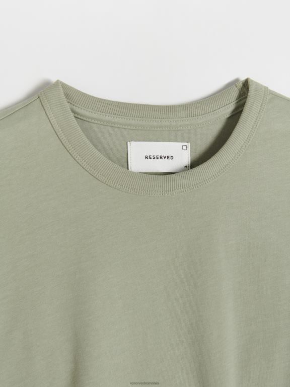 verde palid Reserved bărbați îmbrăcăminte tricou cu potrivire regulata 648HZ1241