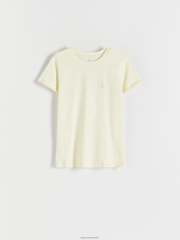 verde palid Reserved femei îmbrăcăminte tricou slim fit 648HZ463