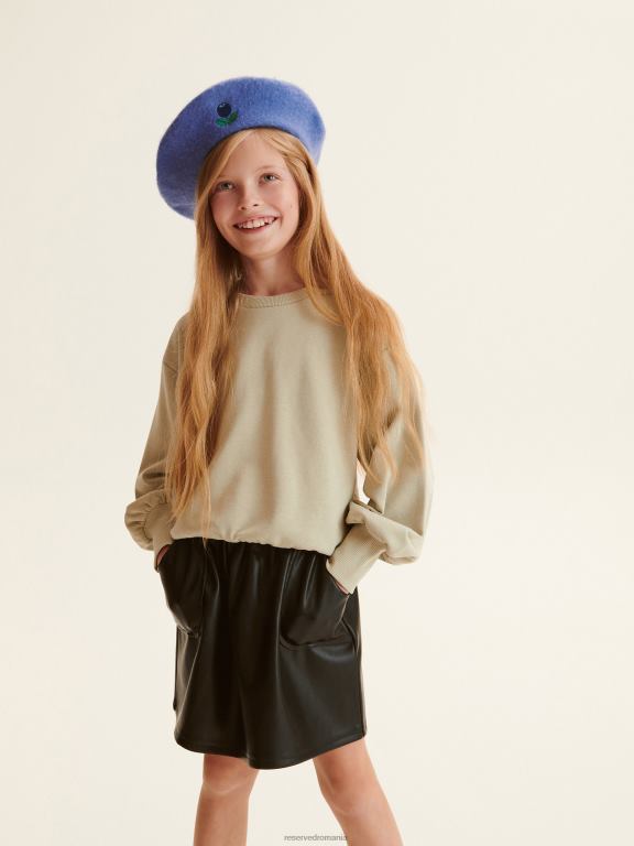 verde palid Reserved fetelor îmbrăcăminte hanorac cu mâneci umflate 648HZ1760