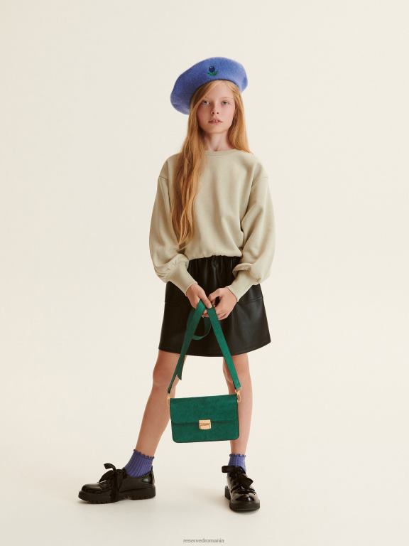 verde palid Reserved fetelor îmbrăcăminte hanorac cu mâneci umflate 648HZ1760