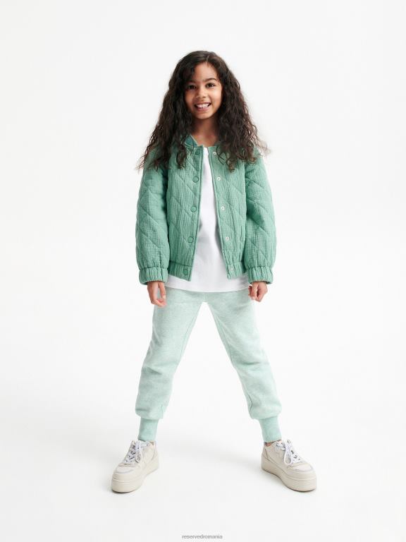 verde palid Reserved fetelor îmbrăcăminte pantaloni de trening bogat in bumbac 648HZ1985