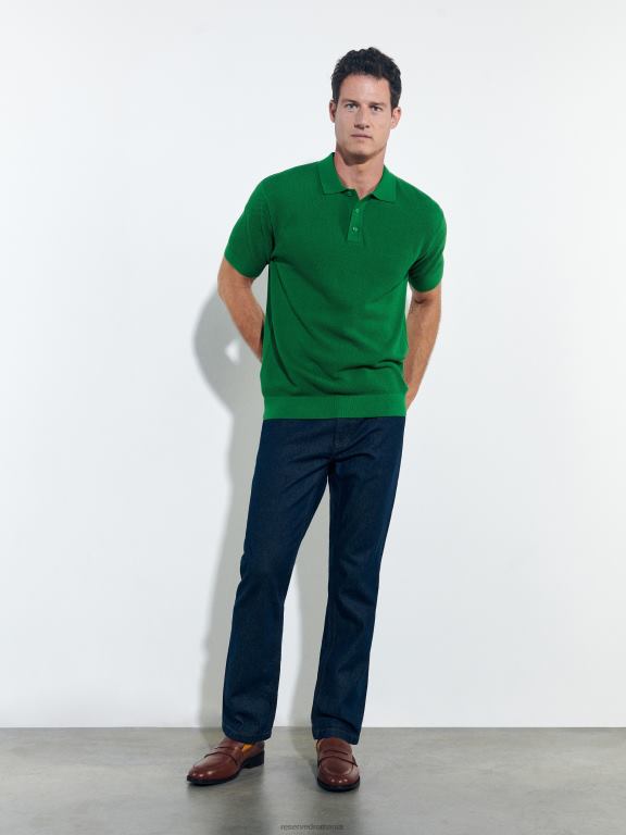 verde proaspăt Reserved bărbați îmbrăcăminte tricou polo din tricou 648HZ1110