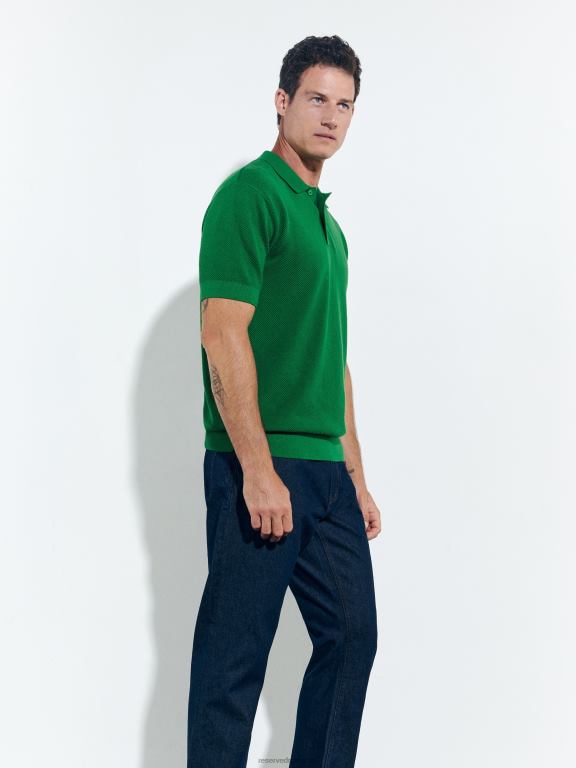 verde proaspăt Reserved bărbați îmbrăcăminte tricou polo din tricou 648HZ1110