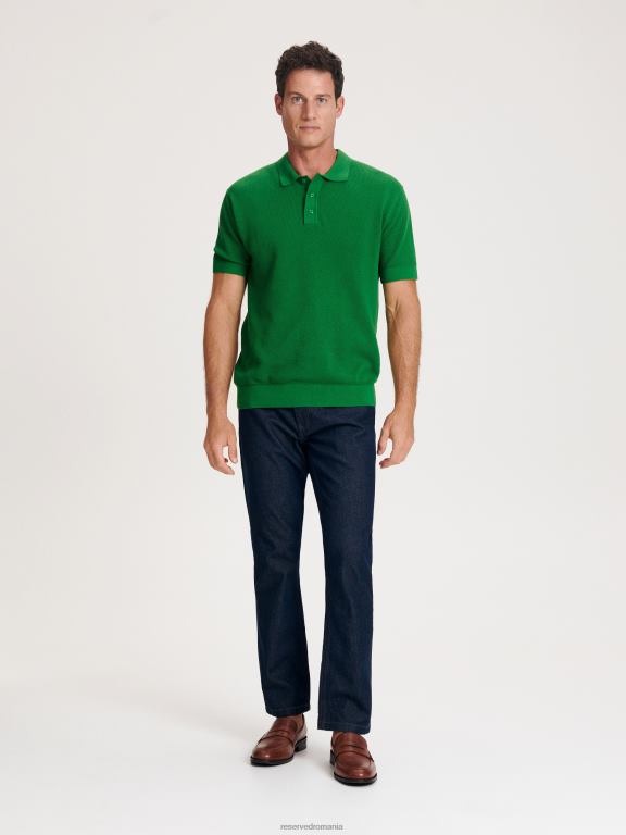 verde proaspăt Reserved bărbați îmbrăcăminte tricou polo din tricou 648HZ1110