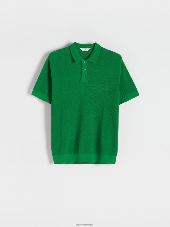 verde proaspăt Reserved bărbați îmbrăcăminte tricou polo din tricou 648HZ1110