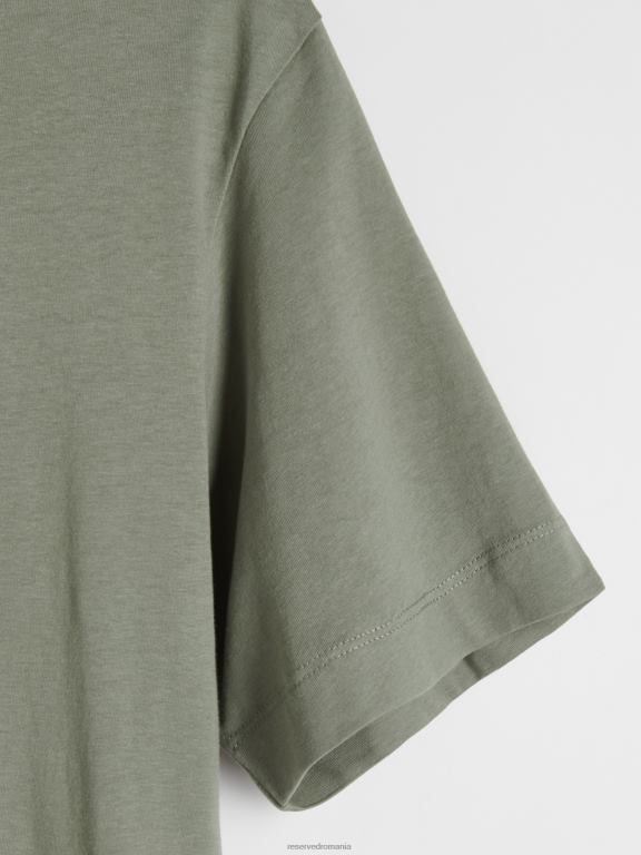 verde prăfuit Reserved bărbați îmbrăcăminte tricou boxy 648HZ1204