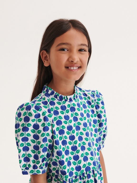 zambilă Reserved fetelor îmbrăcăminte rochie cu model 648HZ1713